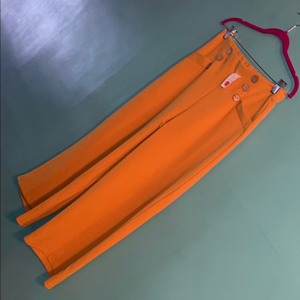 Mustard yellow hight waits pants